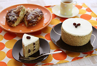 ほうじ茶のミルクケーキ・ふわふわお好み焼き