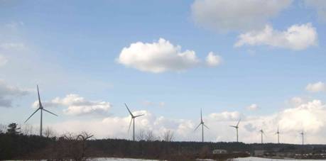 遊佐風力発電所の様子