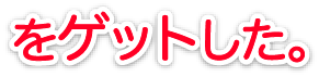 をゲットした！