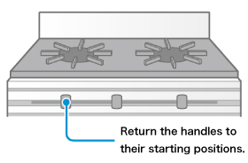 Return the handles to their starting positions.