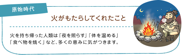 原始時代 火がもたらしてくれたこと