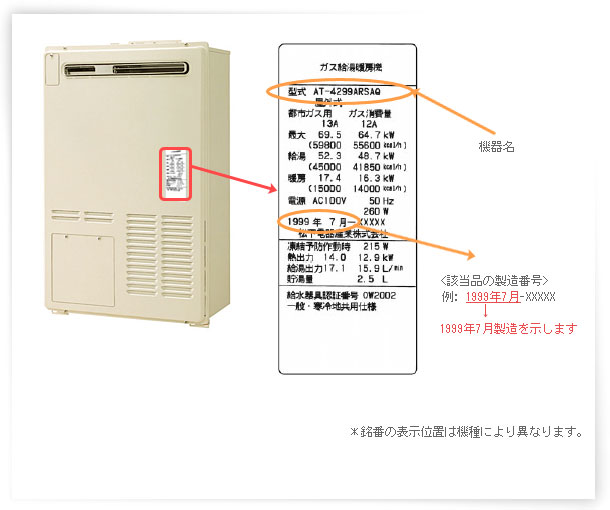 機器名：AT-4299ARSAQの例