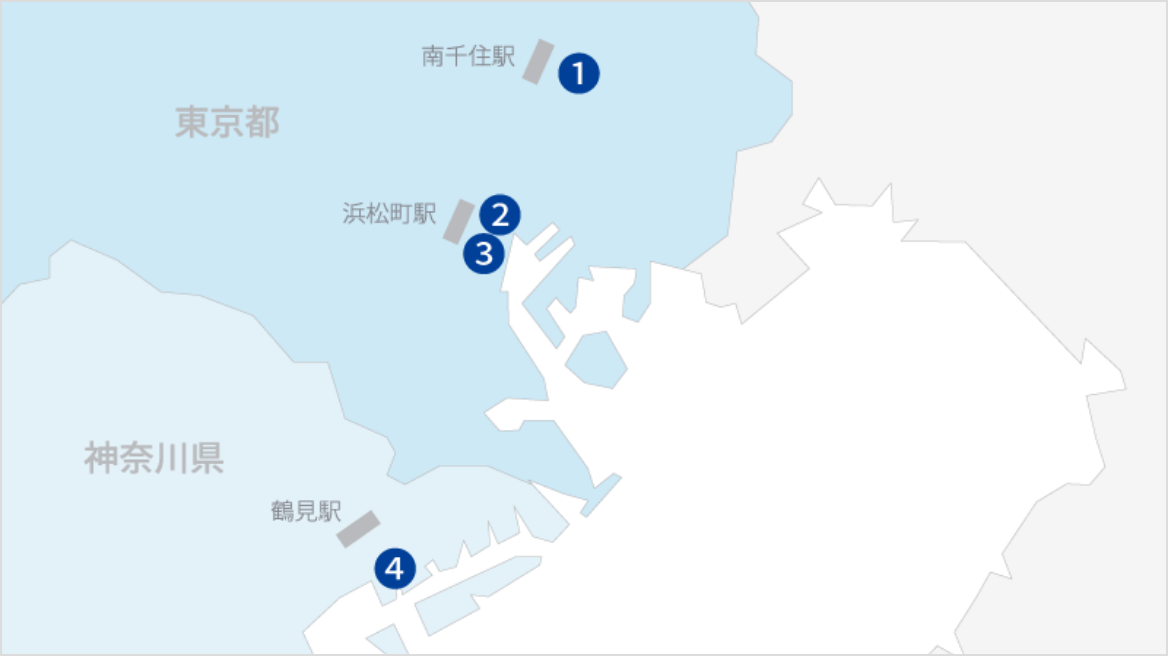 開発拠点の地図