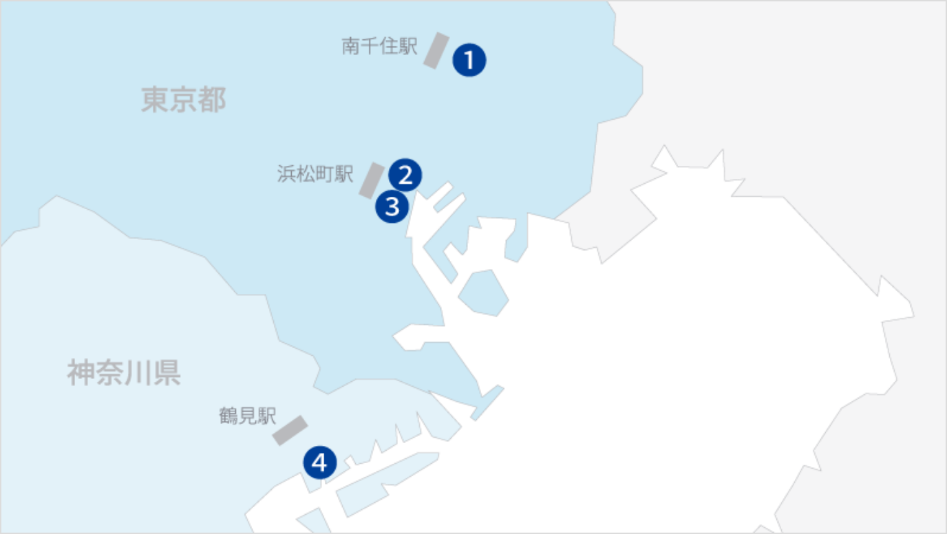 開発拠点の地図